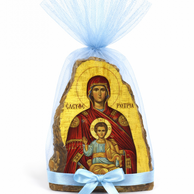 Μπομπονιέρα - Μικρός Επιτραπέζιος Βράχος με Εικόνα 