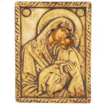 Μπομπονιέρα - Κεραμική Εικονίτσα Παναγίας "Αξιον Εστί"