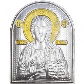 Επάργυρη Κεραμική Εικονίτσα του Ιησού Χριστού