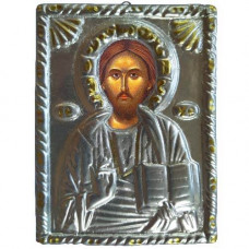 Μπομπονιέρα - Επάργυρη Ανάγλυφη Εικονίτσα του Ιησού Χριστού