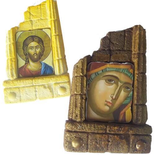 Μπομπονιέρα - Προσκυνητάρι σε κολώνες 