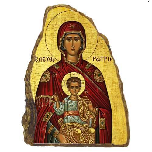 Μπομπονιέρα - Μικρός Επιτραπέζιος Βράχος με Εικόνα 