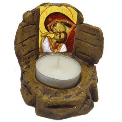 Μπομπονιέρα - Μινιατούρα Εικόνισμα Κηροπήγιο Ρεσώ 