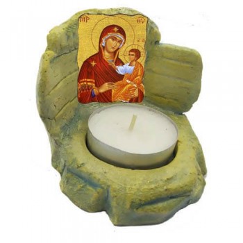 Μπομπονιέρα - Μινιατούρα Εικόνισμα Κηροπήγιο Ρεσώ 