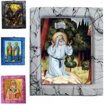 Μπομπονιέρα - Κεραμική Εικονίτσα Τεχνοτροπία (4 χρώματα)