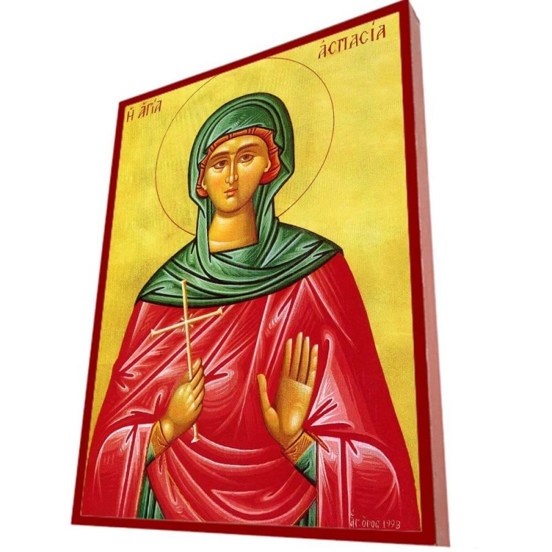 ΑΓΙΑ ΑΣΠΑΣΙΑ – Οικονομική ξύλινη εικόνα 