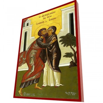 ΑΓΙΟΙ ΙΩΑΚΕΙΜ & ΑΝΝΑ  – Οικονομική ξύλινη εικόνα