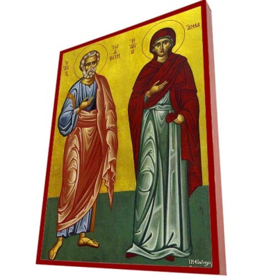 ΑΓΙΟΙ ΙΩΑΚΕΙΜ & ΑΝΝΑ  – Οικονομική ξύλινη εικόνα