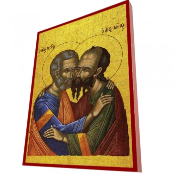 ΑΓΙΟΙ ΠΕΤΡΟΣ & ΠΑΥΛΟΣ– Οικονομική ξύλινη εικόνα