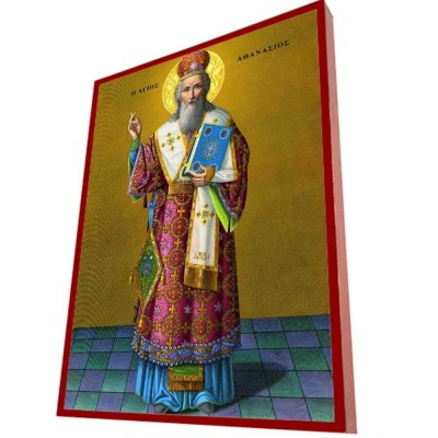 ΑΓΙΟΣ ΑΘΑΝΑΣΙΟΣ  – Οικονομική ξύλινη εικόνα