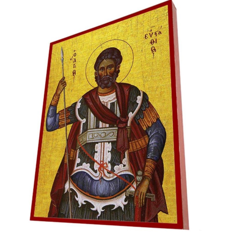 ΑΓΙΟΣ ΕΥΣΤΑΘΙΟΣ  – Οικονομική ξύλινη εικόνα