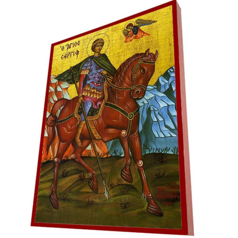 ΑΓΙΟΣ ΣΕΡΓΙΟΣ  – Οικονομική ξύλινη εικόνα