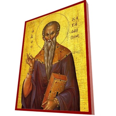 ΑΓΙΟΣ ΧΑΡΑΛΑΜΠΟΣ  – Οικονομική ξύλινη εικόνα