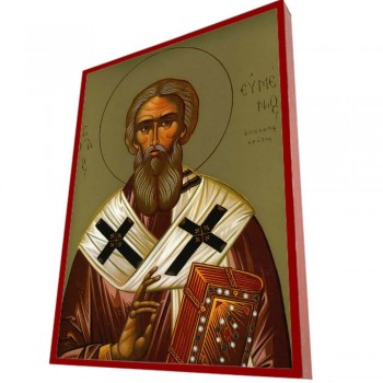 ΑΓΙΟΣ ΕΥΜΕΝΙΟΣ - Οικονομική Ξύλινη Εικονίτσα Μπομπονιέρα  