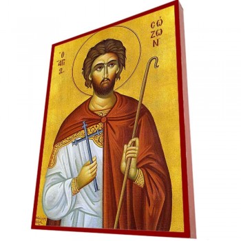 ΑΓΙΟΣ ΣΩΖΩΝ - Οικονομική Ξύλινη Εικονίτσα Μπομπονιέρα  