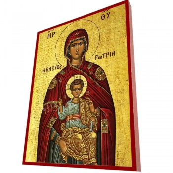 ΠΑΝΑΓΙΑ ΕΛΕΥΘΕΡΩΤΡΙΑ - Οικονομική Ξύλινη Εικονίτσα Μπομπονιέρα  