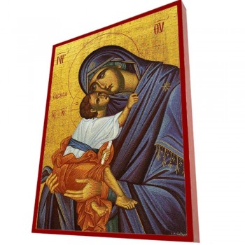 ΠΑΝΑΓΙΑ ΕΛΕΟΥΣΑ - Οικονομική Ξύλινη Εικονίτσα Μπομπονιέρα  