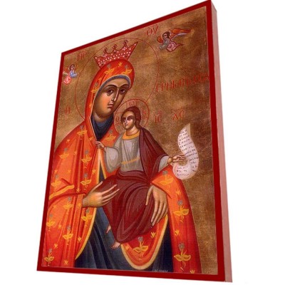 ΠΑΝΑΓΙΑ ΓΡΗΓΟΡΙΤΙΣΣΑ - Οικονομική Ξύλινη Εικονίτσα Μπομπονιέρα  