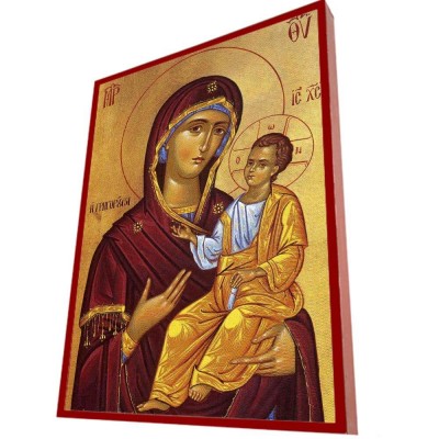 ΠΑΝΑΓΙΑ ΓΡΗΓΟΡΟΥΣΑ - Οικονομική Ξύλινη Εικονίτσα Μπομπονιέρα  