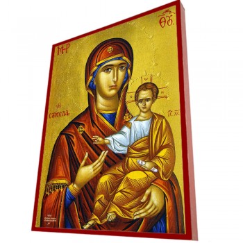 ΠΑΝΑΓΙΑ ΣΟΥΜΕΛΑ - Οικονομική Ξύλινη Εικονίτσα Μπομπονιέρα  