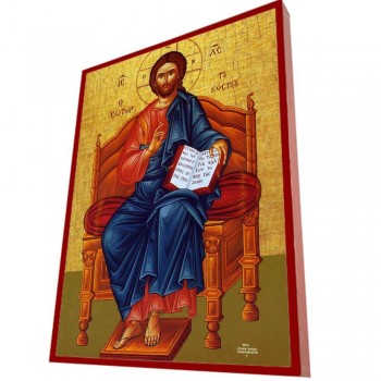 ΙΗΣΟΥΣ ΧΡΙΣΤΟΣ Ο ΣΩΤΗΡ ΤΟΥ ΚΟΣΜΟΥ - Οικονομική Ξύλινη Εικονίτσα Μπομπονιέρα  
