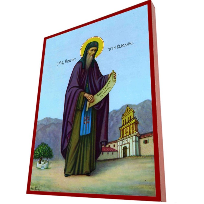 ΑΓΙΟΣ ΓΕΡΑΣΙΜΟΣ  – Οικονομική ξύλινη εικόνα