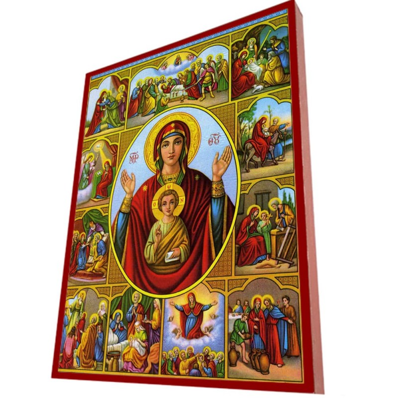 ΠΑΝΑΓΙΑ ΘΕΟΤΟΚΟΣ - Οικονομική ξύλινη εικόνα