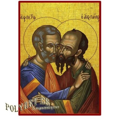 ΑΓΙΟΙ ΠΕΤΡΟΣ & ΠΑΥΛΟΣ– Οικονομική ξύλινη εικόνα