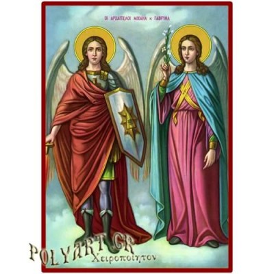 ΑΡΧΑΓΓΕΛΟΙ ΜΙΧΑΗΛ & ΓΑΒΡΙΗΛ  – Οικονομική ξύλινη εικόνα