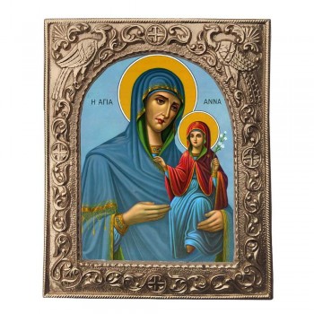 ΑΓΙΑ ΑΝΝΑ - Εκκλησιαστική Κορνίζα «Παγώνια»