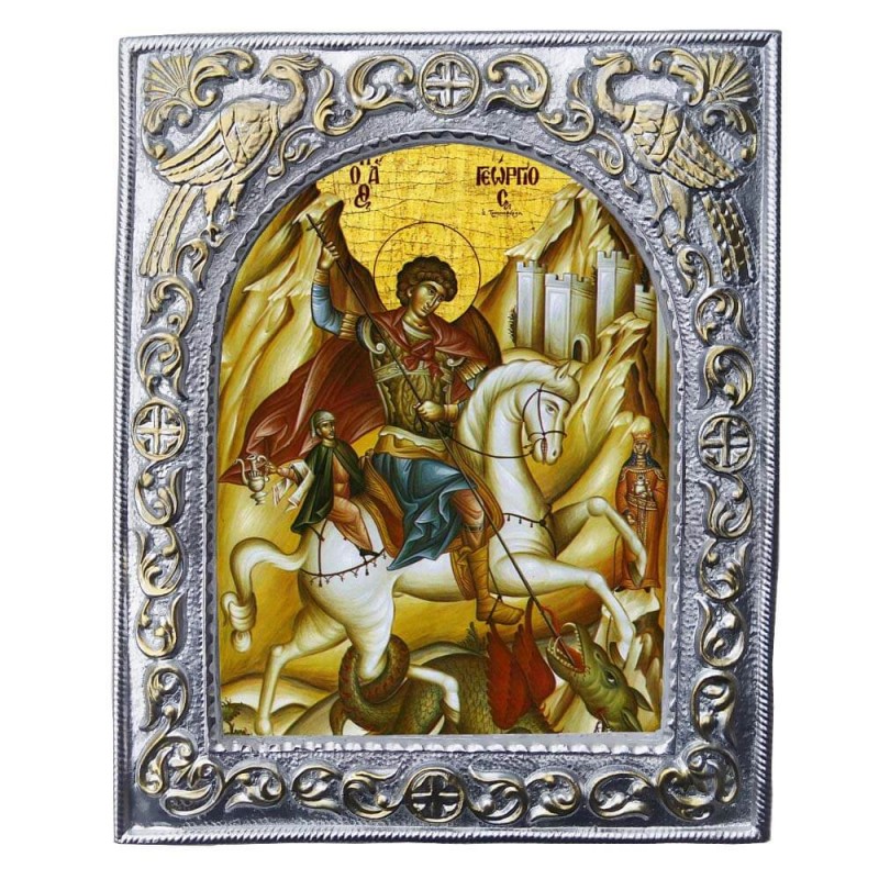 ΑΓΙΟΣ ΓΕΩΡΓΙΟΣ - Εκκλησιαστική Κορνίζα «Παγώνια»