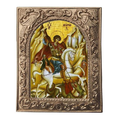 ΑΓΙΟΣ ΓΕΩΡΓΙΟΣ - Εκκλησιαστική Κορνίζα «Παγώνια»