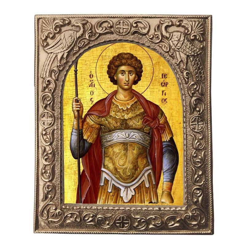 ΑΓΙΟΣ ΓΕΩΡΓΙΟΣ - Εκκλησιαστική Κορνίζα «Παγώνια»