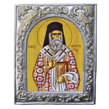 ΑΓΙΟΣ ΝΕΚΤΑΡΙΟΣ - Εκκλησιαστική Κορνίζα «Παγώνια»