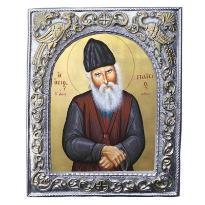 ΑΓΙΟΣ ΠΑΪΣΙΟΣ - Εκκλησιαστική Κορνίζα «Παγώνια»