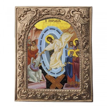 ΑΝΑΣΤΑΣΗ ΧΡΙΣΤΟΥ - Εκκλησιαστική Κορνίζα «Παγώνια»