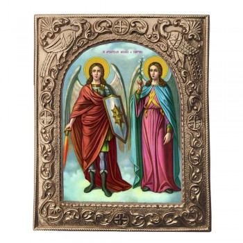 ΑΓΙΟΙ ΤΑΞΙΑΡΧΕΣ - Εκκλησιαστική Κορνίζα «Παγώνια»