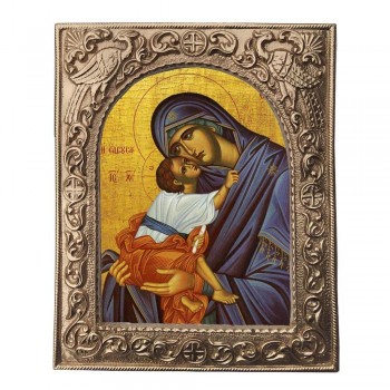 ΠΑΝΑΓΙΑ ΕΛΕΟΥΣΑ - Εκκλησιαστική Κορνίζα «Παγώνια»