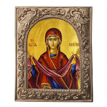 ΠΑΝΑΓΙΑ ΑΓΙΑ ΣΚΕΠΗ - Εκκλησιαστική Κορνίζα «Παγώνια»