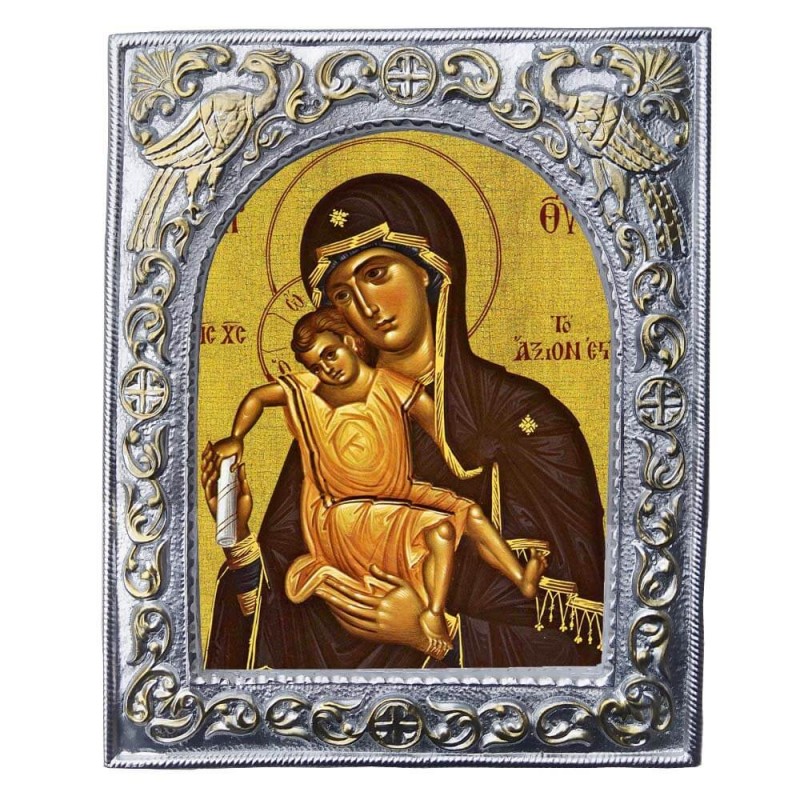 ΠΑΝΑΓΙΑ ΑΞΙΟΝ ΕΣΤΙ - Εκκλησιαστική Κορνίζα «Παγώνια»