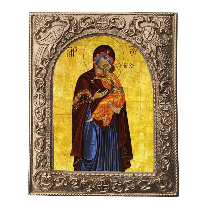 ΠΑΝΑΓΙΑ ΒΡΕΦΟΚΡΑΤΟΥΣΑ - Εκκλησιαστική Κορνίζα «Παγώνια»