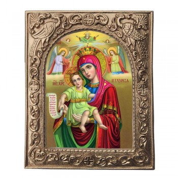 ΠΑΝΑΓΙΑ ΕΛΕΟΥΣΑ - Εκκλησιαστική Κορνίζα «Παγώνια»