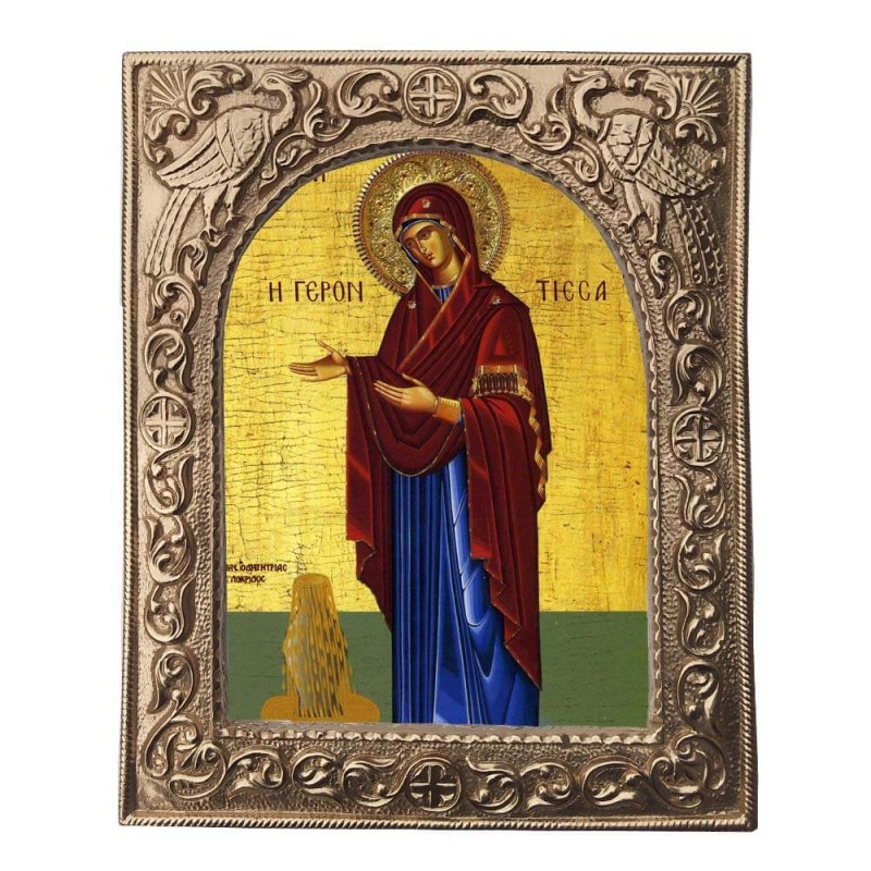 ΠΑΝΑΓΙΑ ΓΕΡΟΝΤΙΣΣΑ - Εκκλησιαστική Κορνίζα «Παγώνια»