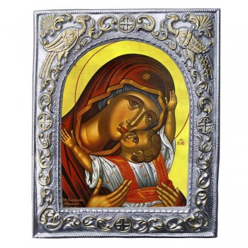 ΠΑΝΑΓΙΑ ΚΑΡΔΙΩΤΙΣΣΑ - Εκκλησιαστική Κορνίζα «Παγώνια»