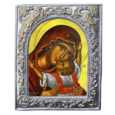 ΠΑΝΑΓΙΑ ΚΑΡΔΙΩΤΙΣΣΑ - Εκκλησιαστική Κορνίζα «Παγώνια»