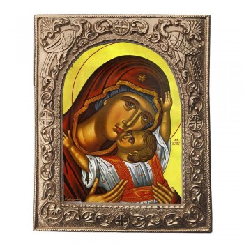 ΠΑΝΑΓΙΑ ΚΑΡΔΙΩΤΙΣΣΑ - Εκκλησιαστική Κορνίζα «Παγώνια»