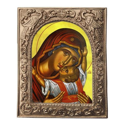 ΠΑΝΑΓΙΑ ΚΑΡΔΙΩΤΙΣΣΑ - Εκκλησιαστική Κορνίζα «Παγώνια»