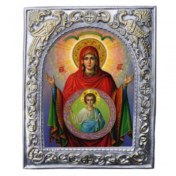 ΠΑΝΑΓΙΑ ΚΥΟΦΟΡΟΥΣΑ - Εκκλησιαστική Κορνίζα «Παγώνια»