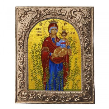 ΠΑΝΑΓΙΑ ΜΥΡΤΙΔΙΩΤΙΣΣΑ - Εκκλησιαστική Κορνίζα «Παγώνια»