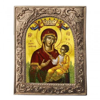 ΠΑΝΑΓΙΑ ΜΥΡΤΙΔΙΩΤΙΣΣΑ - Εκκλησιαστική Κορνίζα «Παγώνια»